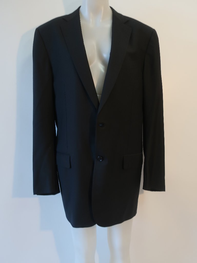 Mens Ermenegildo Zegna Black Suit Blazer 56l/46l Us
